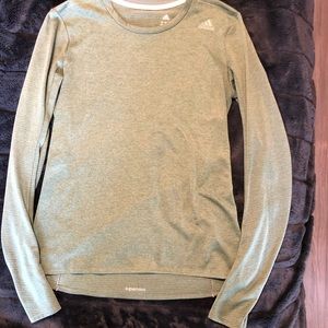 Green Adidas Men’s long sleeve activewear